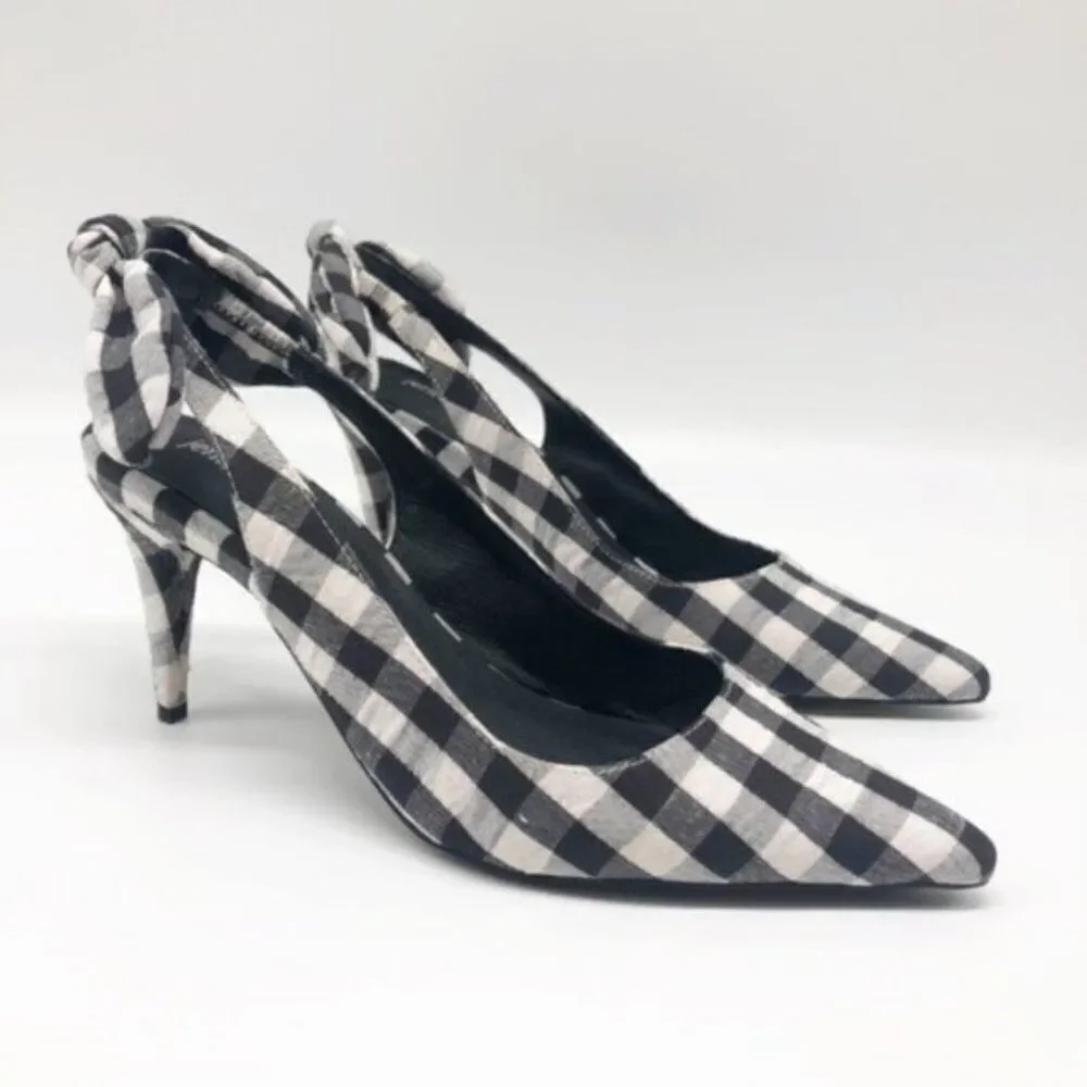 Jeffrey Campbell Cindy Gingham Slingback Pumps – Retro Chic with a Modern Twist​